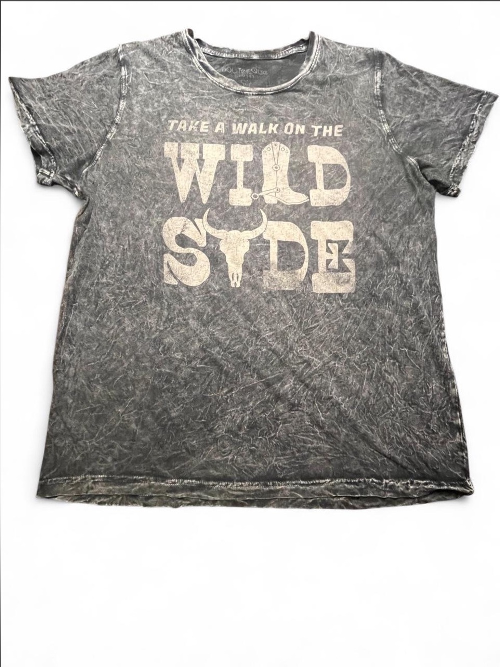 Distressed Black and white "Take A Walk On The Wild Side", XL